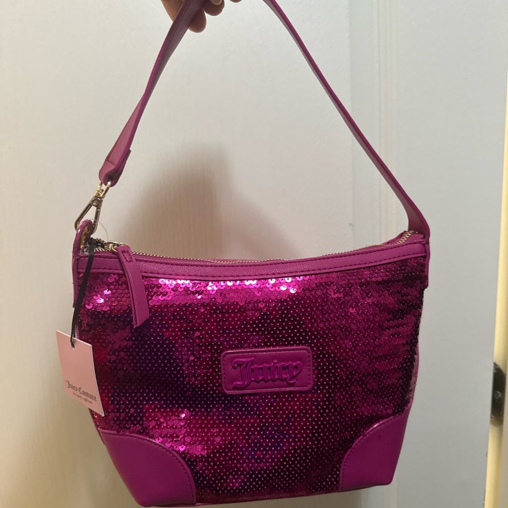 Juicy Couture Fuchsia Sequin Shoulder Bag